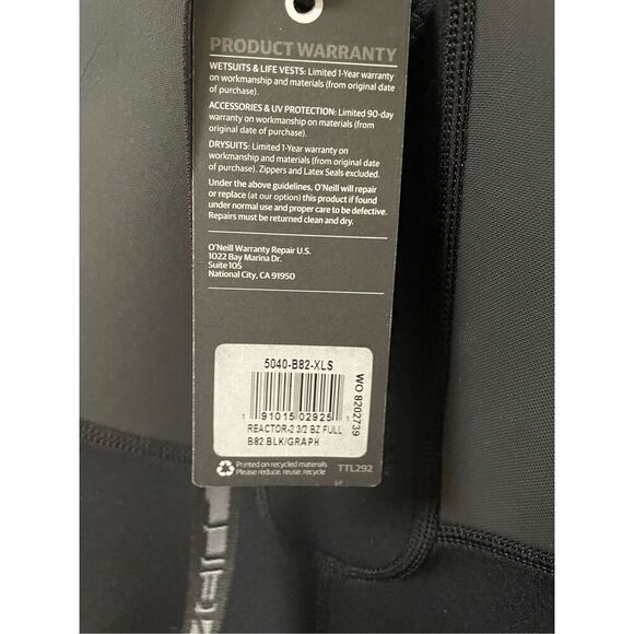 Brand New O’Neill Men Small Reactor-2 3/2mm Back Zip Full Wetsuit Swimwear - Picture 2 of 6